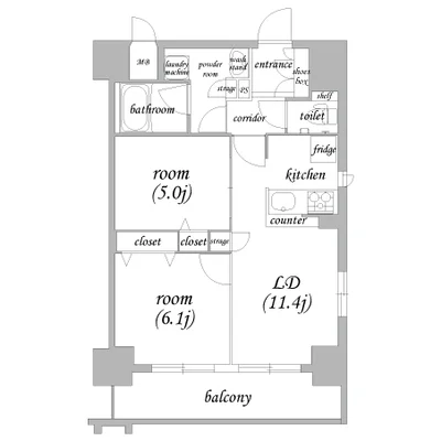 「希少な2LDKのお部屋です♪」　クリスタルグランツ北堀江 🚭　（5403080）
