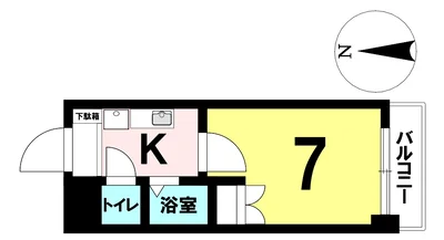 【中村区/太閤通駅徒歩約4分/バス・トイレ別/洋室7帖/オートロック/エレベーター/自転車駐輪可能】レジデンス中島