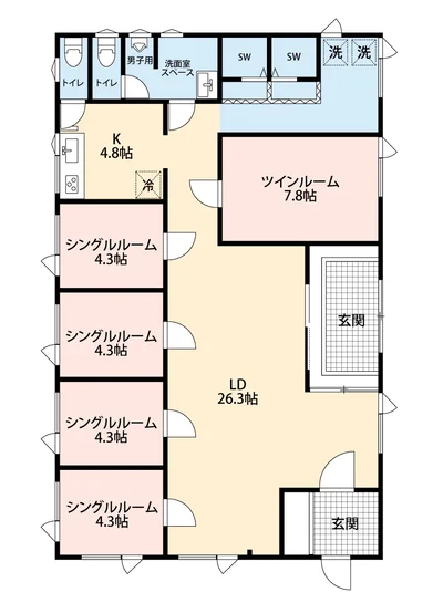 Iburiマンスリー 貸事務所 仮眠室付き 沼ノ端