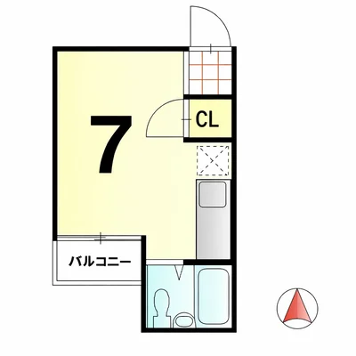 桂駅徒歩15分・南向きで明るい1K／Wi‑Fi可・買物便利な単身向け