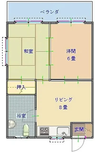 サンセット楚辺  （２DK）