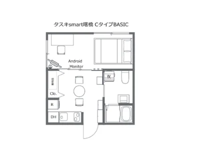 曙橋駅から徒歩4分/新宿駅まで2駅/家具家電完備/タスキsmart曙橋