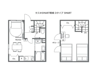 曙橋駅から徒歩4分/新宿駅まで2駅/家具家電完備/タスキsmart曙橋