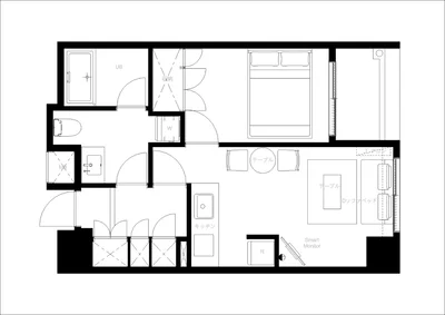 人気の南麻布エリア/港区の家具・家電付きのお部屋/コンビニ徒歩2分/プラチナコート南麻布
