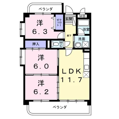 パラマウントビレッジ東岩田A