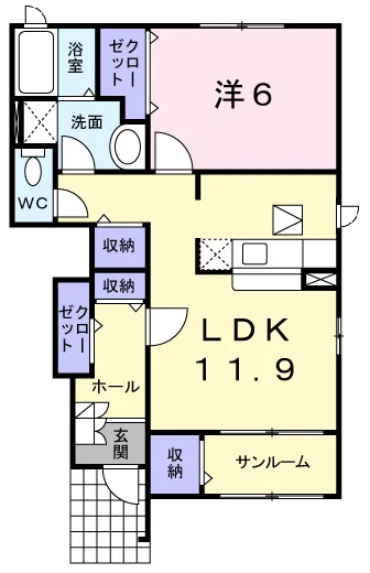ラック　ヴィラⅡ　Ａ