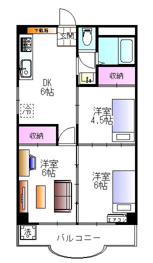 🍀グランマンスリー🍀古河女沼2F✨広々3DK✨2ベッドルーム🛏🛏】