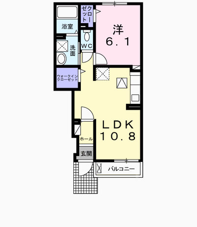 ヴィラ ドゥ グレーヌ梅ケ谷E