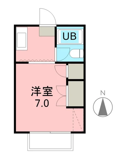 マンスリー中庄駅北西　1R≪中庄駅まで徒歩5分★低価格で単身者向けの物件です》