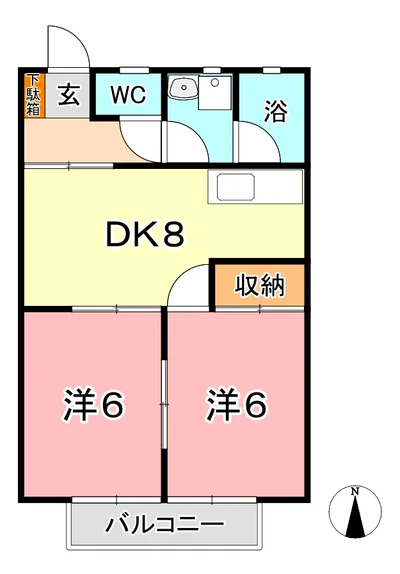 ★★コーポ田中★★【さくらマンスリー】ペット（小型犬＆猫１匹）飼育可能２DK♪国道２号線にも乗りやすい物件です！