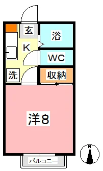 ★★コーポ中原(※禁煙)★★【さくらマンスリー】玉島エリアのインターネット無料の1K単身写向け物件です♬