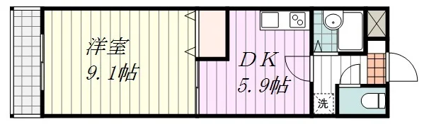 １DKのお部屋です☆☆34㎡の広々としたお部屋です☆