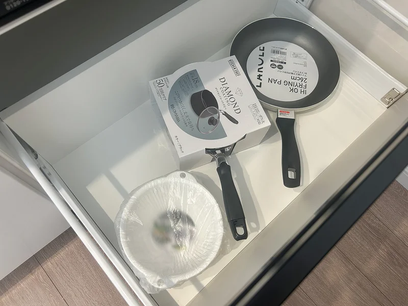 調理器具も完備！　※デザイン等変更になることがございます。