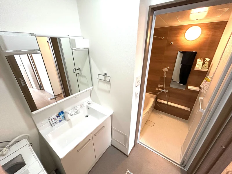 独立洗面台♪洗濯機も設置♪