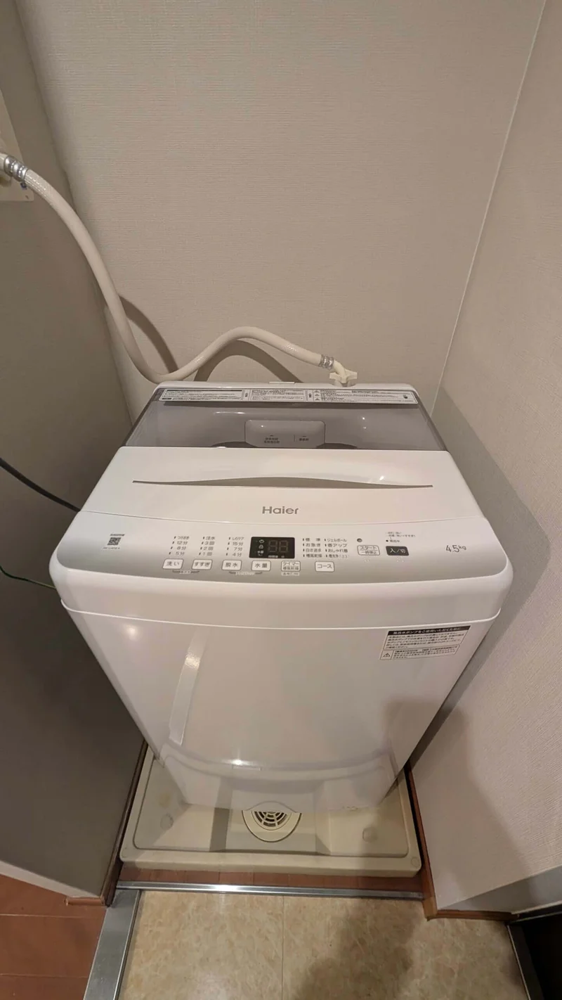 洗濯機もあるのはうれしい♪