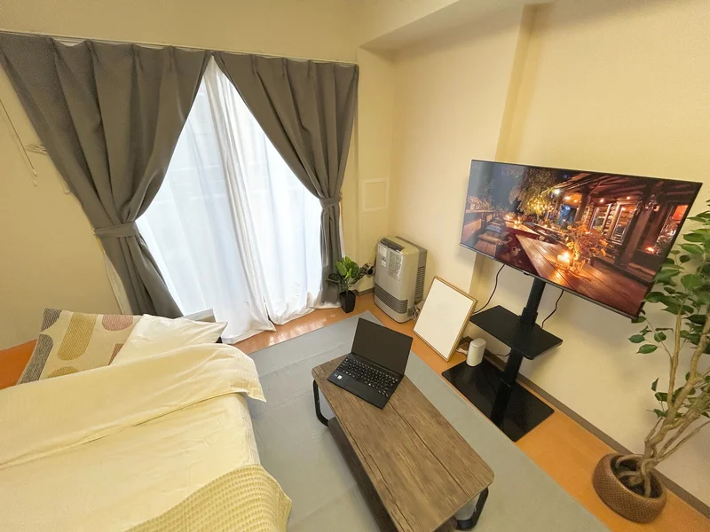 シンプルな雰囲気の家具家電でそろえています！