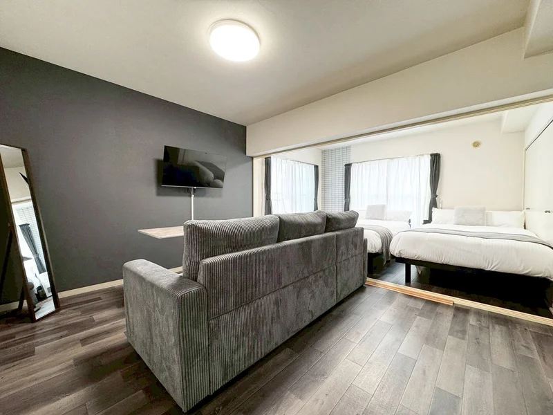 ソファ、テレビあり