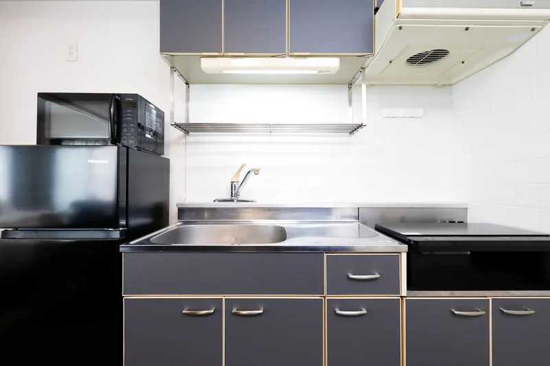 電子レンジ、冷蔵庫あり