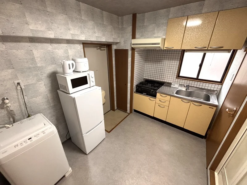 ２口コンロ付♪スーパーで食材を買ってきたらすぐにお料理に取り掛かれます！