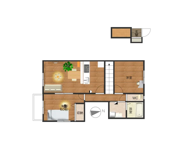 広々　多数名利用可能なファミリーマンスリーマンション！