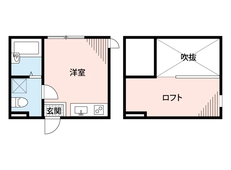 脱衣所あり・ロフトあり・角部屋