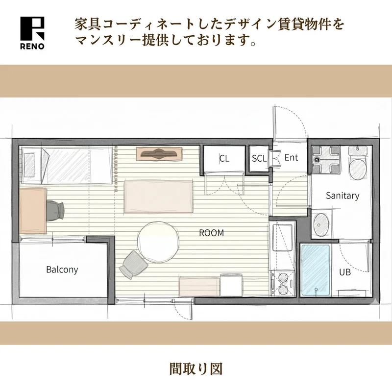 家具レイアウト図です