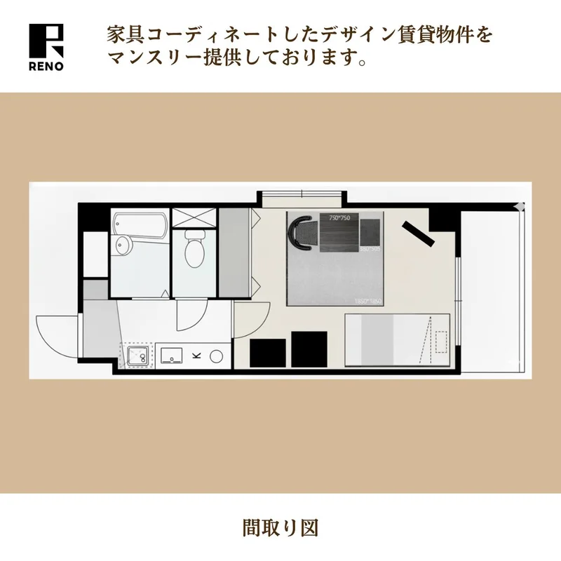 家具レイアウト図です