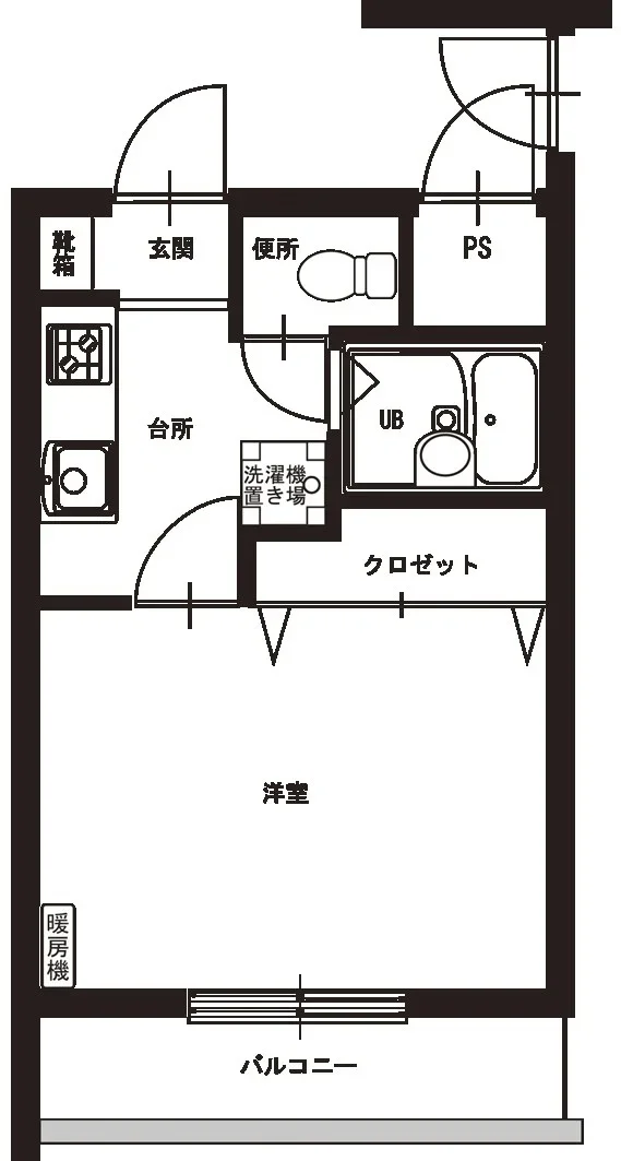 クローゼットが大きめで収納ばっちり