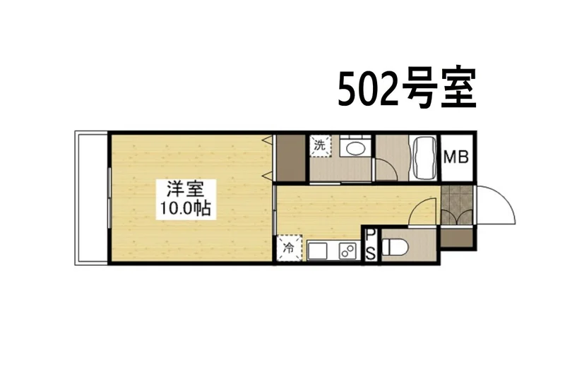 Kマンスリー岡山城前【岡山駅東口前】の間取図。
