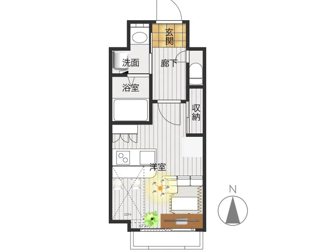 洋室12帖の広々空間に対面キッチンと今どきのお部屋♪ロフト付きで　いつもと違う空間をお楽しみください！！！