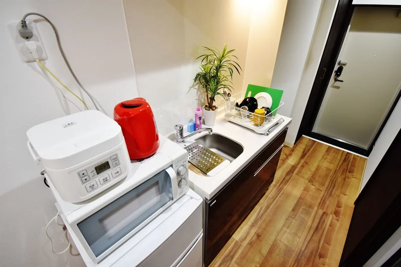 キッチンには1口IHコンロやケトルなどの家電もご用意しております★