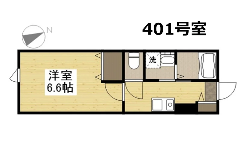 １Kのお部屋です★ 岡山大学病院から徒歩5分以内！ 病院の付き添いや通院される方にお勧めです。