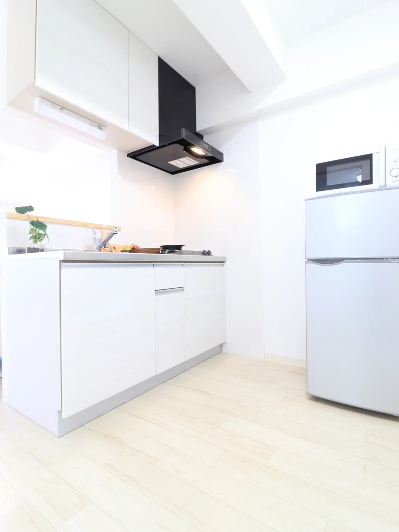 人気のカウンターキッチン！調理器具もご用意しておりますので、入居日から自炊できます！