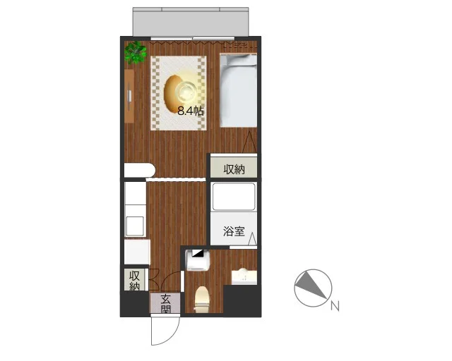 カウンター付き、室内はベッドありでゆったりお過ごし頂けます！