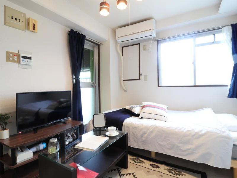 リネン類の取り揃えも豊富にございます。　エアコン付きで一年を通して快適な室温でお過ごしいただけます。