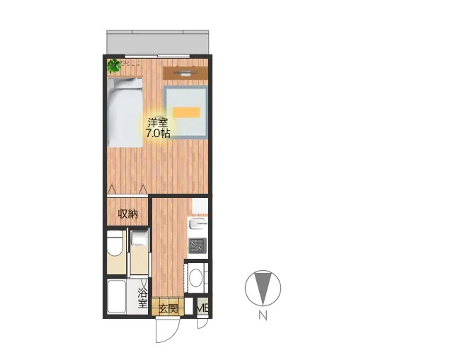 バルコニー付きの物件にて、洗濯物が干せますが、室内物干しで室内干しも可能です！