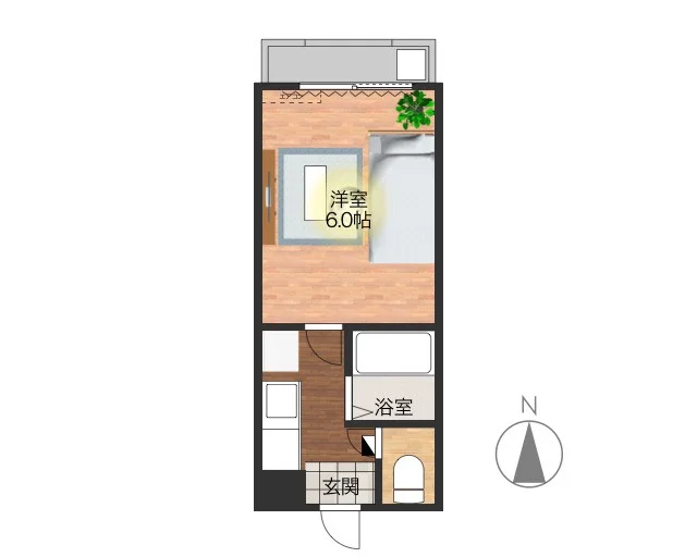 シンプルな造りのお部屋ですが、リノベーション済のデザインクロス貼りでこの価格は格安です！！人気のバス・トイレ別なのもポイントです♪