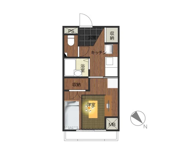 嬉しい風呂トイレ別設計のシンプルな１Kの洋部屋ですが、余分な荷物を持たずに即生活ができるよう、数多くの備品と主要な家具家電を標準装備してご案内いたします。あったら助かるものが多いと、利用者様から多くの声をいただいておりますので、我が家のようにおくつろぎくださいませ。(*’ω’*)