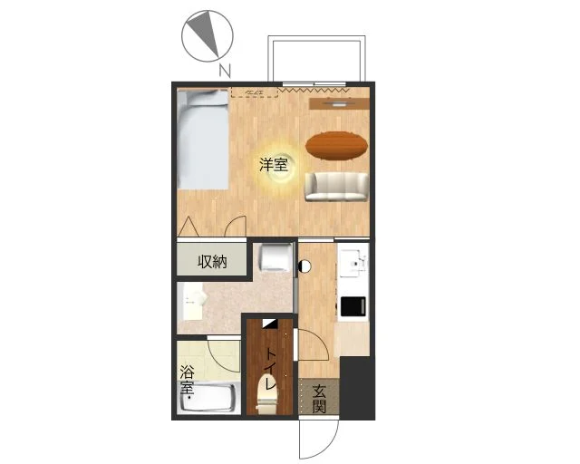 バルコニーあり