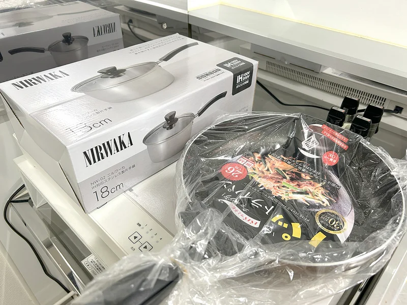実際はガスコンロとなります。イメージ写真となります。写真と家具家電等のデザインが異なる場合がございます。