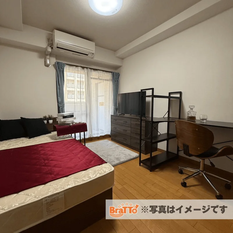 スマートTV、セミダブルベッド