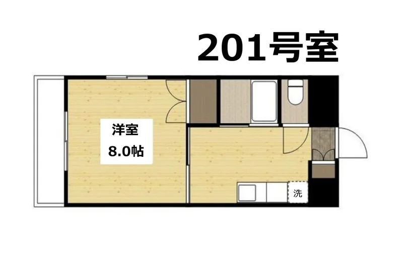 洋室7帖の1Kタイプのお部屋になります。オール電化、お洒落な照明付きのお部屋です。岡山駅まで徒歩3分の好立地です。