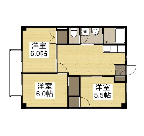 【間取り】姫路ウィークリーマンションの間取です。姫路人気格安マンスリーマンション★【格安】