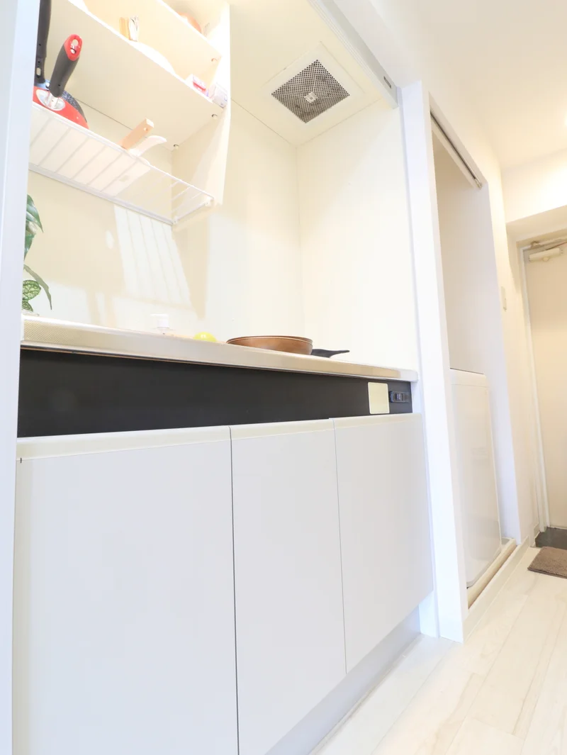 キッチン用具豊富で料理器具は多種多様！　長期滞在のときも自炊でき、健康面を考慮して生活できます！