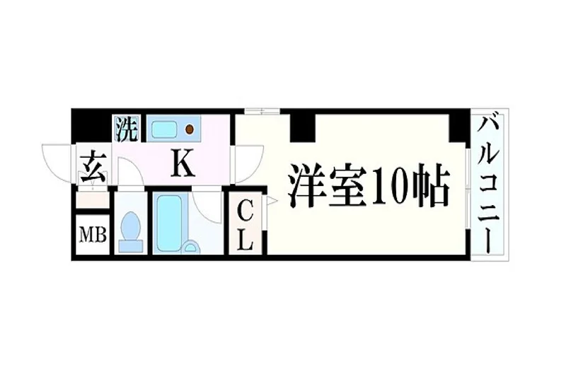 【間取図】大人気の1Kタイプ姫路ウィークリーマンション♪広々使えて姫路人気格安マンスリーマンション★
