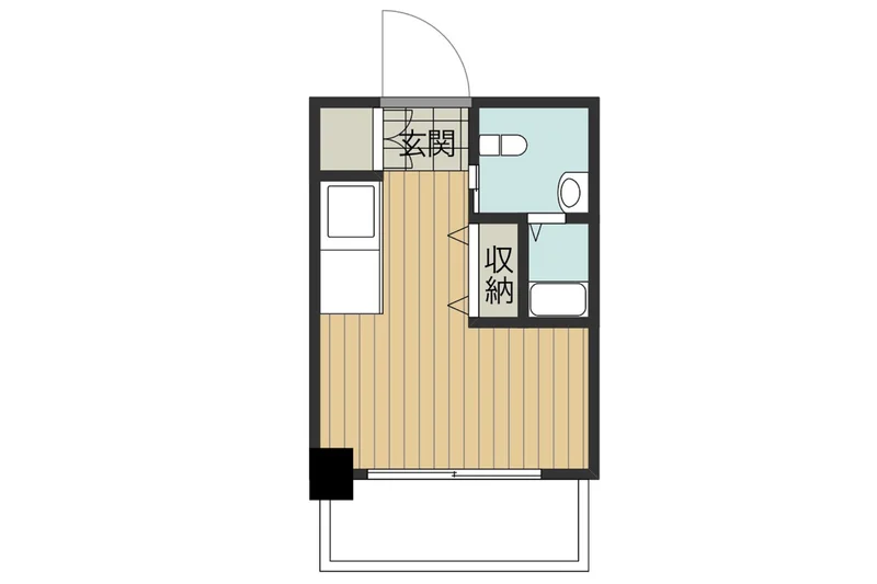 【間取図】大人気の1Rタイプ香川丸亀駅前ウィークリーマンション♪広々使えて香川丸亀駅前人気格安マンスリーマンション★