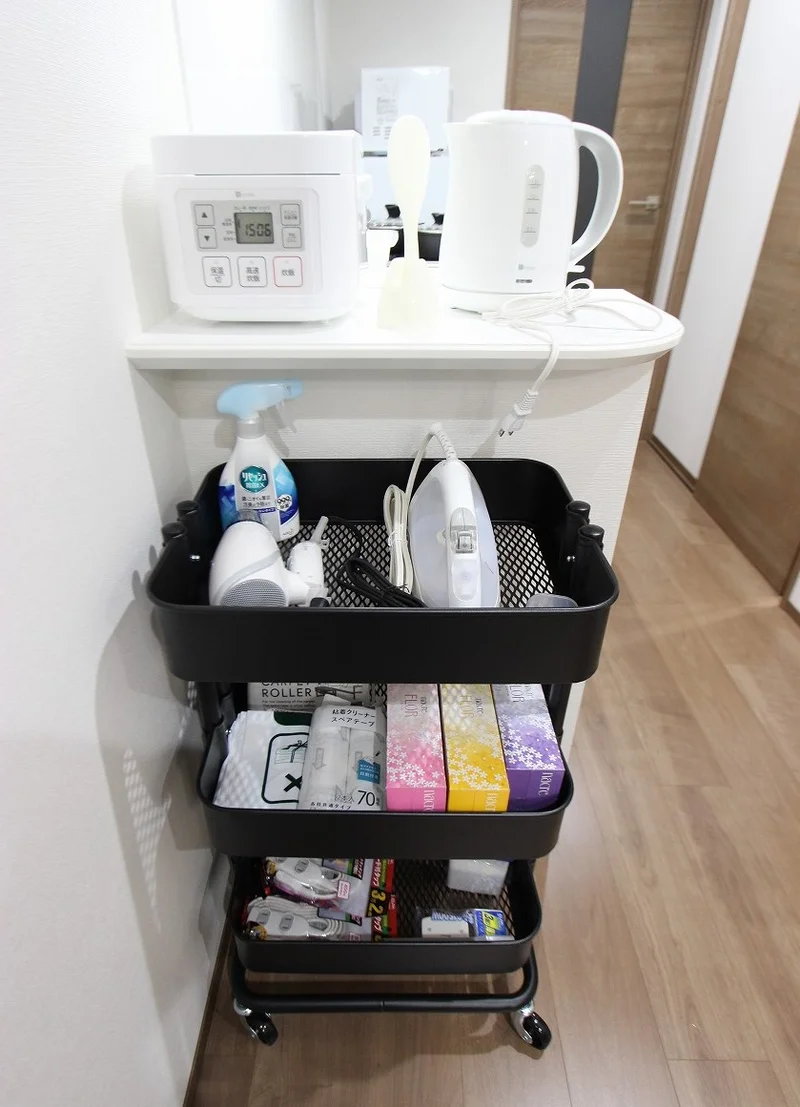 ※炊飯器・鍋フライパン・掃除機・アイロン・空気清浄機・HDD・ブルーレイレコーダーは現在設置しておりません。