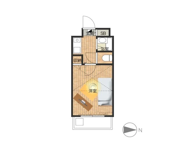 セパレートタイプの１Kタイプのお部屋です。　バストイレ別で収納等あり！
