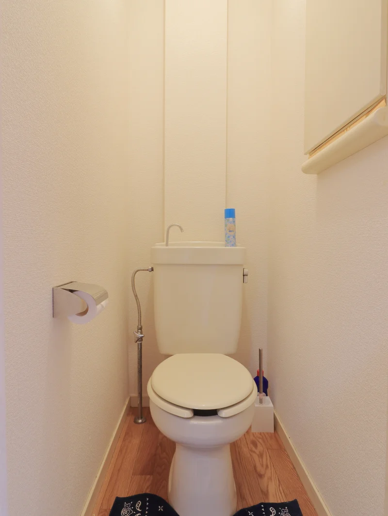 トイレはトイレットペーパーはもちろん　トイレブラシや洗剤なども標準品です！