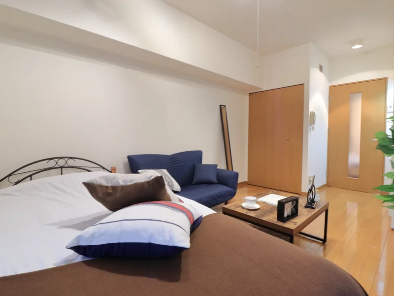 ソファ付き、収納有の洋室